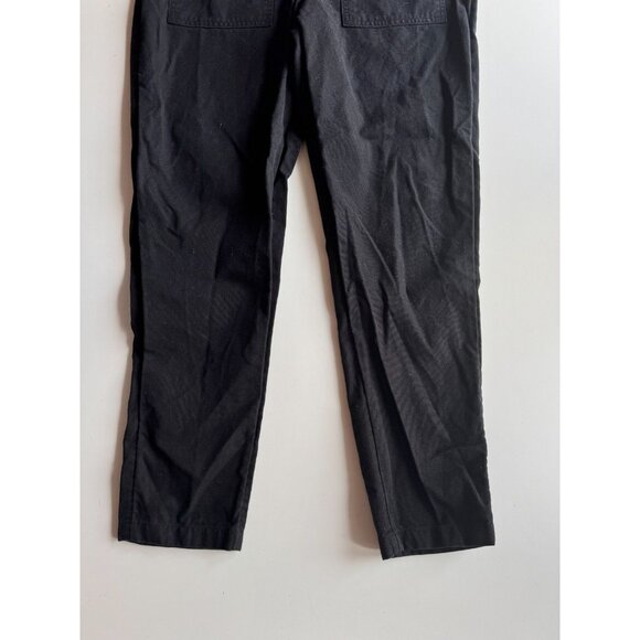 LUCY & YAK Original Black Organic Cotton Canvas Overalls Dungarees, Size 4 - Picture 8 of 13